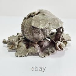 AB Savory Antique Handle Victorian English Silver Plate Fruit Finial Knob t30