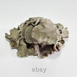 AB Savory Antique Handle Victorian English Silver Plate Fruit Finial Knob t30