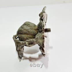 AB Savory Antique Handle Victorian English Silver Plate Fruit Finial Knob t30