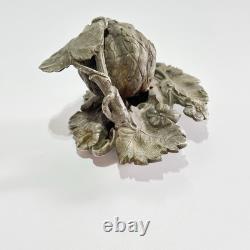 AB Savory Antique Handle Victorian English Silver Plate Fruit Finial Knob t30