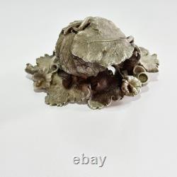 AB Savory Antique Handle Victorian English Silver Plate Fruit Finial Knob t30