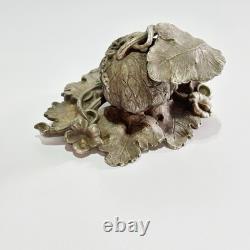 AB Savory Antique Handle Victorian English Silver Plate Fruit Finial Knob t30