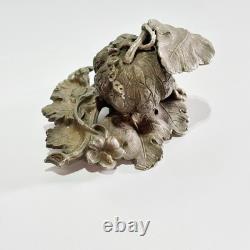 AB Savory Antique Handle Victorian English Silver Plate Fruit Finial Knob t30