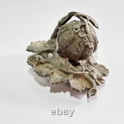 AB Savory Antique Handle Victorian English Silver Plate Fruit Finial Knob t30