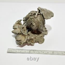 AB Savory Antique Handle Victorian English Silver Plate Fruit Finial Knob t30