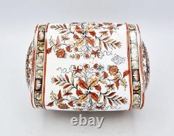 AESTHETIC MOVEMENT COPELAND SPODE POTTERY SILVER PLATE SATCHEL BISCUIT BOX c1883