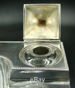 AMAZING WMF ART NOUVEAU Silver Plate Lady of Justice Themis Original Glass RARE
