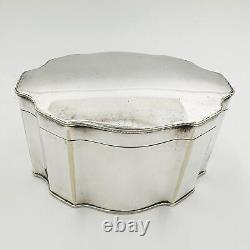 ANTIQUE BISCUIT BOX SILVER PLATE GEORGE V Barker Ellis c1910