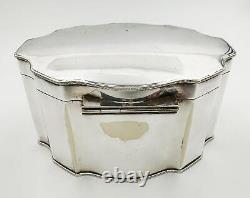 ANTIQUE BISCUIT BOX SILVER PLATE GEORGE V Barker Ellis c1910