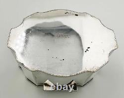 ANTIQUE BISCUIT BOX SILVER PLATE GEORGE V Barker Ellis c1910