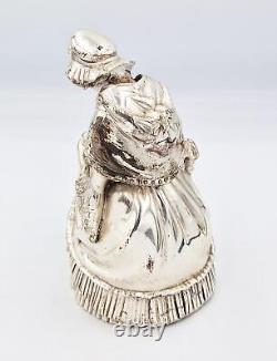 ANTIQUE ELKINGTON & CO SILVER PLATED ELECTROTYPE HAND BELL c1909 MOTHER HUBBARD