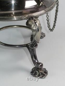 ANTIQUE MAPPIN & WEBB Princes Plate Silver Plated Tilting Kettle on Stand W14738