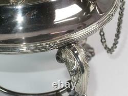 ANTIQUE MAPPIN & WEBB Princes Plate Silver Plated Tilting Kettle on Stand W14738