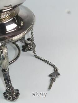 ANTIQUE MAPPIN & WEBB Princes Plate Silver Plated Tilting Kettle on Stand W14738