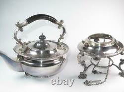 ANTIQUE MAPPIN & WEBB Princes Plate Silver Plated Tilting Kettle on Stand W14738