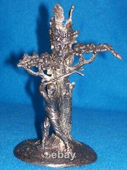 ANTIQUE SILVER PLATED EPERGNE GOLFER c1900 WILLIAM WHEATCROFT HARRISON