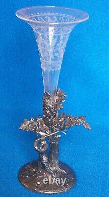 ANTIQUE SILVER PLATED EPERGNE GOLFER c1900 WILLIAM WHEATCROFT HARRISON