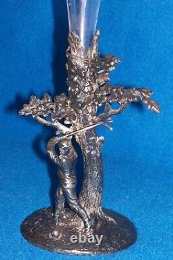 ANTIQUE SILVER PLATED EPERGNE GOLFER c1900 WILLIAM WHEATCROFT HARRISON