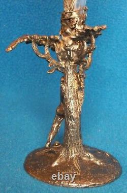 ANTIQUE SILVER PLATED EPERGNE GOLFER c1900 WILLIAM WHEATCROFT HARRISON