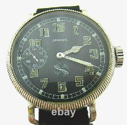 ARMIDA mechanical wristwatch, military aviation style for pilot, aviator