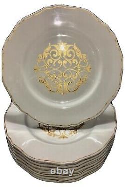 ARTE ITALICA Florentine Gold 13.75 Dinner Service Charger Plates 1 Set 4 Ea