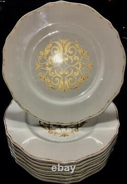 ARTE ITALICA Florentine Gold 13.75 Dinner Service Charger Plates 1 Set 4 Ea