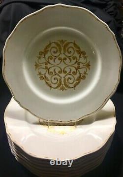 ARTE ITALICA Florentine Gold 13.75 Dinner Service Charger Plates 1 Set 4 Ea