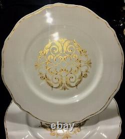 ARTE ITALICA Florentine Gold 13.75 Dinner Service Charger Plates 1 Set 4 Ea