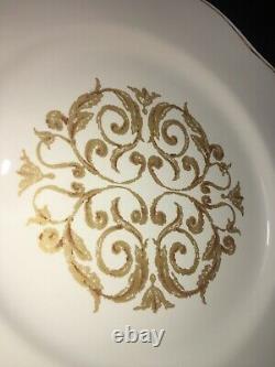 ARTE ITALICA Florentine Gold 13.75 Dinner Service Charger Plates 1 Set 4 Ea