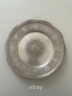 AUTHENTIC Antique 84 Silver Islamic middle eastern Art plate