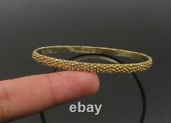 AYA AZRIELANT 925 Sterling Silver Vintage Gold Plated Bangle Bracelet BT8745
