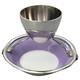 A Christopher Dresser antique novelty Egg Cup & Saucer by Hukin & Heath C. 1900's