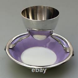 A Christopher Dresser antique novelty Egg Cup & Saucer by Hukin & Heath C. 1900's