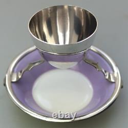 A Christopher Dresser antique novelty Egg Cup & Saucer by Hukin & Heath C. 1900's