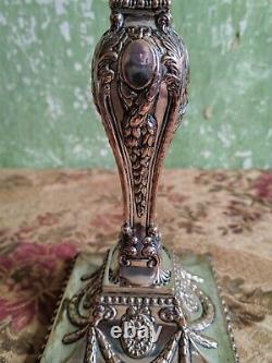 A Fine pair of Neo Classical Silver Plated Pair of Candlesticks