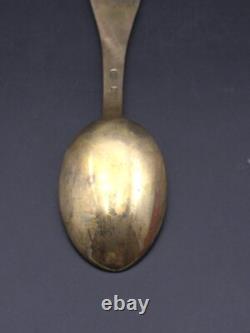 A. Mickelsen Gold Plated and Enamel Sterling Silver Christmas Spoon 1948