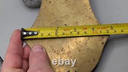 A Pair of Antique Brass Wall Pockets with Silver Plated Decorations