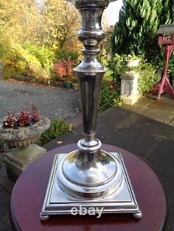 A Stunning Victorian Silver Plate With Cut Glass Font Twin Duplex Oil Lamp