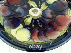 A Superb Wm Moorcroft Wisteria Pattern Tazza on Silver Plated Stand