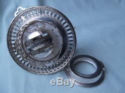 A Victorian Hink`s, Silver plated, Duplex, OIL LAMP BURNER and COLLAR. Perfect