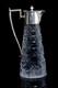 A Vintage Sheffield Silver Plated Cut Crystal Glass Claret Jug Barware