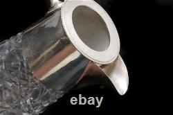 A Vintage Sheffield Silver Plated Cut Crystal Glass Claret Jug Barware