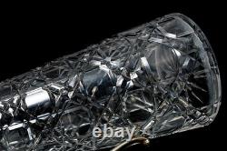 A Vintage Sheffield Silver Plated Cut Crystal Glass Claret Jug Barware