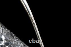 A Vintage Sheffield Silver Plated Cut Crystal Glass Claret Jug Barware