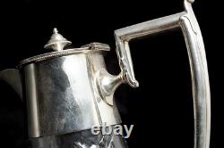 A Vintage Sheffield Silver Plated Cut Crystal Glass Claret Jug Barware