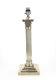A silver plated Corinthian Column lamp Signed G. S Circa 1900 45 cm