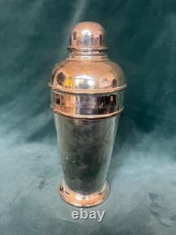 A vintage silver plated Art Deco cocktail shaker