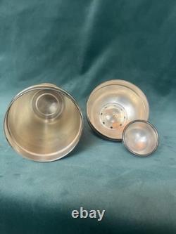 A vintage silver plated Art Deco cocktail shaker