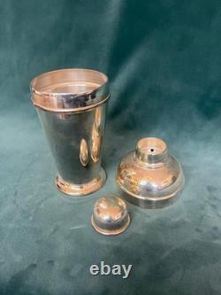 A vintage silver plated Art Deco cocktail shaker