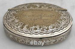 Admiral Sir George Henry Richards KCB FRS HMS Plumper Silver Plated Snuff Box